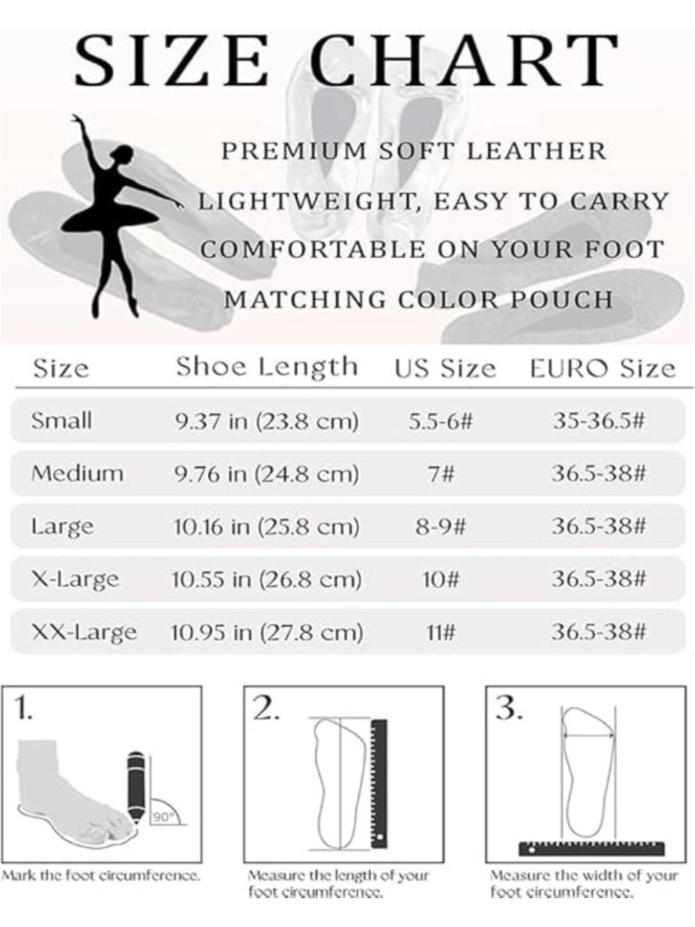 Foldable Ballet Flats Slip-On Shoes with Pouch Travel Wedding Essentials - Picture 5 of 6